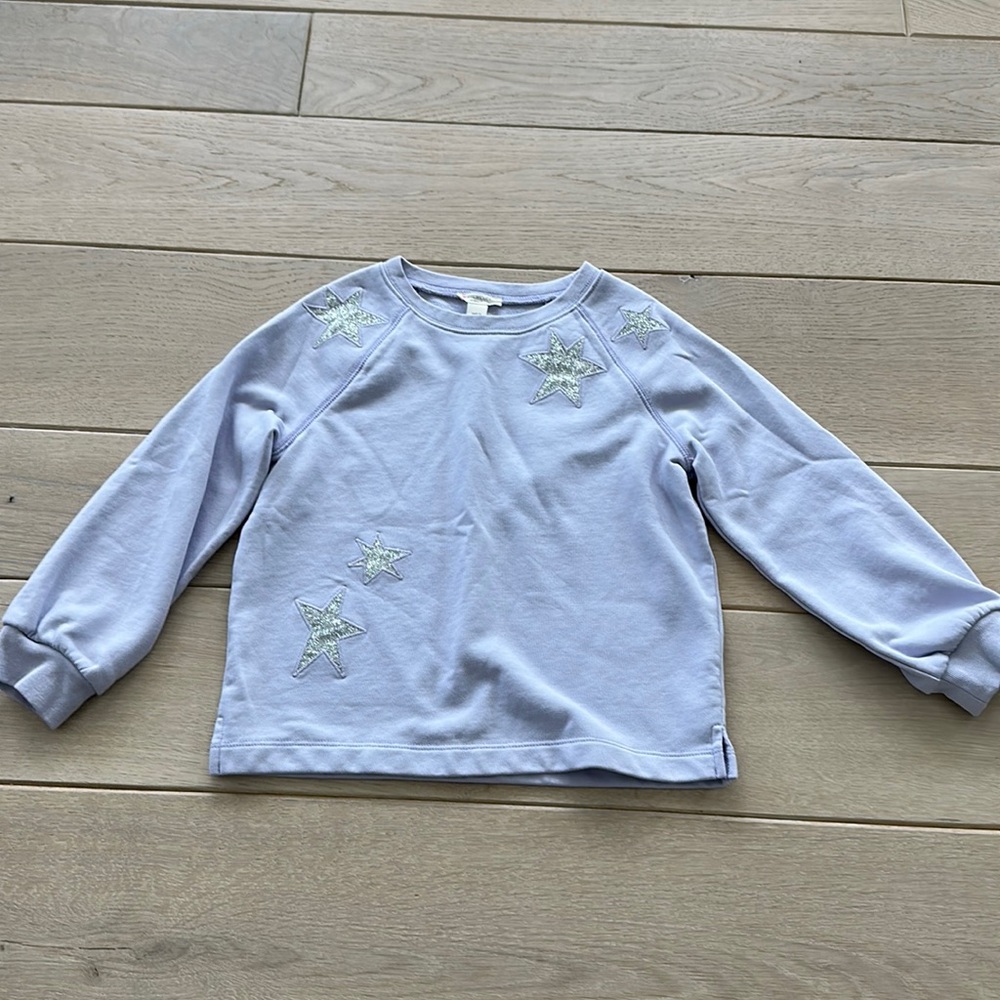 Crewcuts sweatshirt Lavender with Silver stars Size S